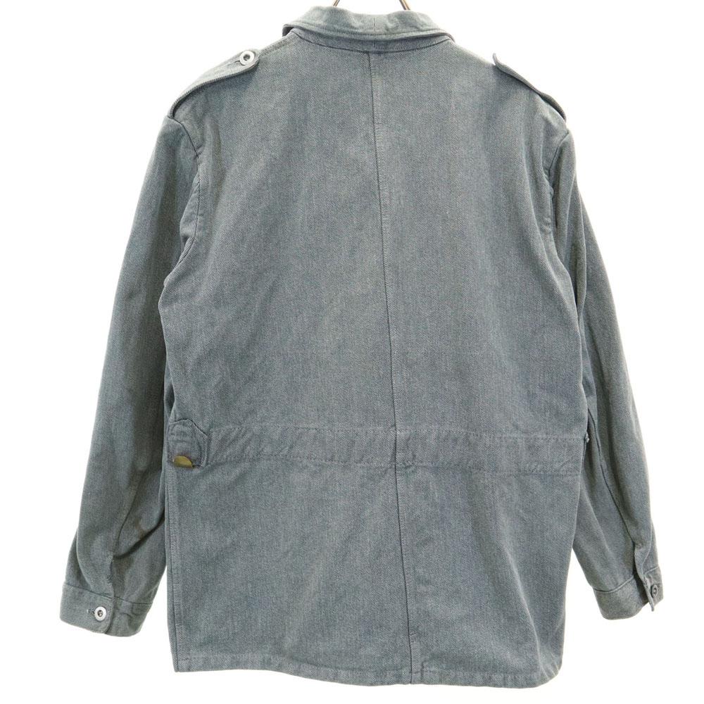 Swiss Army 30s 40s Vintage Prisoner Work Metal Buttons Denim Work Jacket Men's Used