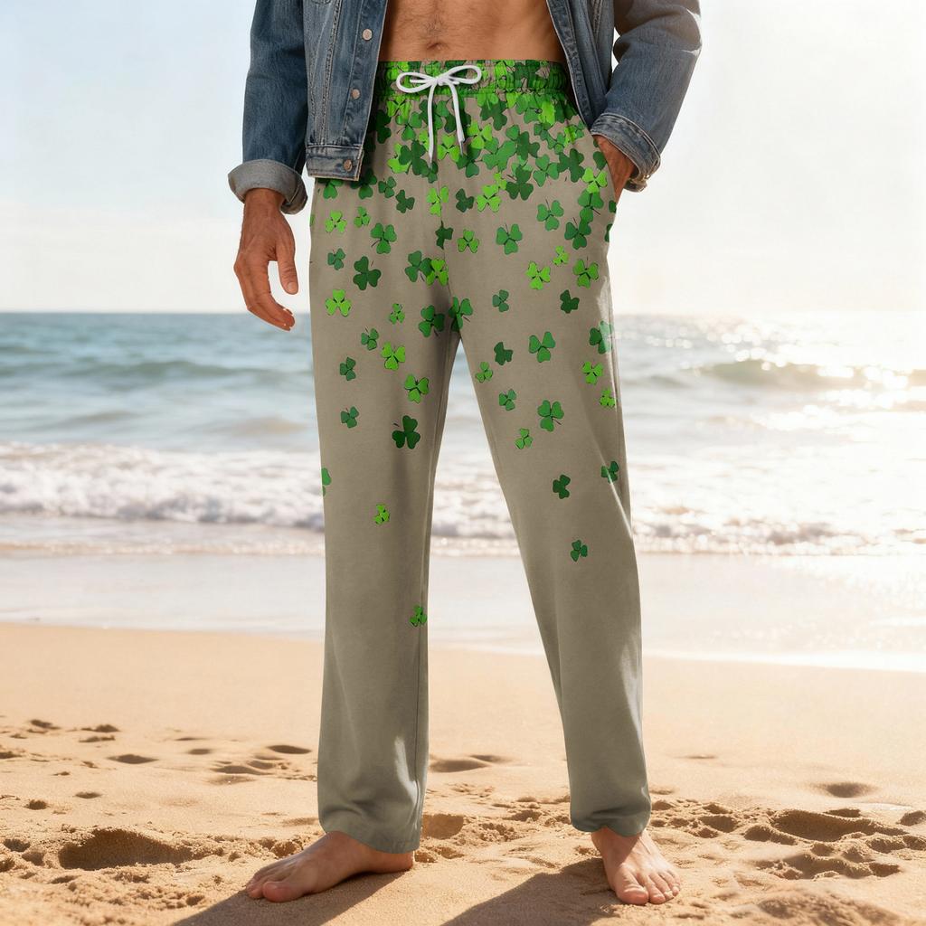 Men's Home Soft Pajama Pants Drawstring With Pockets Casual Sports Pants