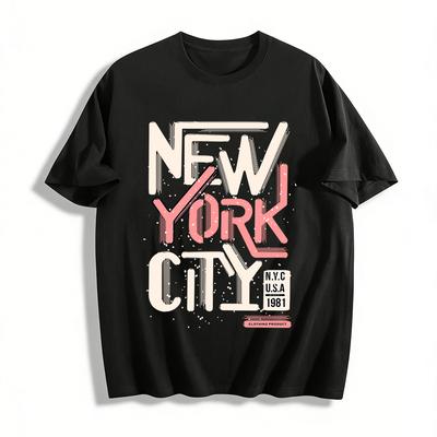 Vintage NYC Graphic Tee Unisex Retro New York City Casual Top Pure Cotton T-shirt