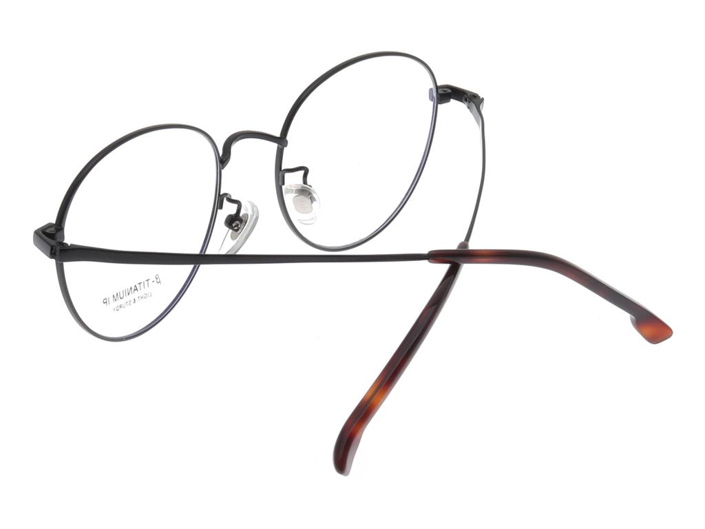 Alloaiweeo [Aloxrounz] Ar8011A C1 Modern Round Beta Titanium Ip Plated Glasses