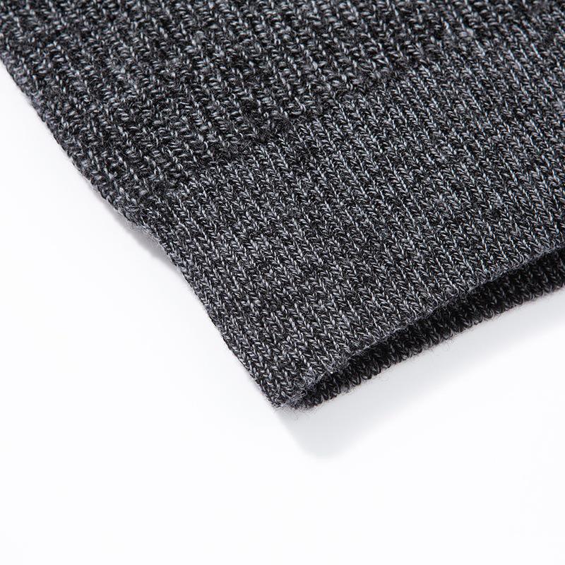 Men's Thick Rice Stitch Wool Cardigan, Zipper Stand Collar, Warm Autumn/Winter Sweater