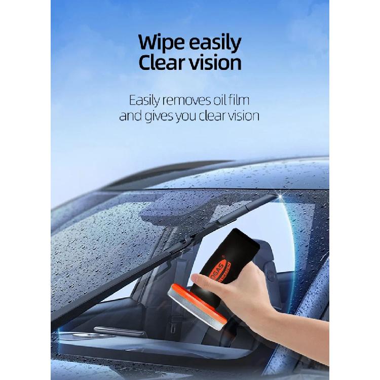 Car Glass Oil Film Remover Automotive Glass Sponge Cleaning Brush Front Inner Windshield Glass Oil Film Cleaner For Car Cleaning
