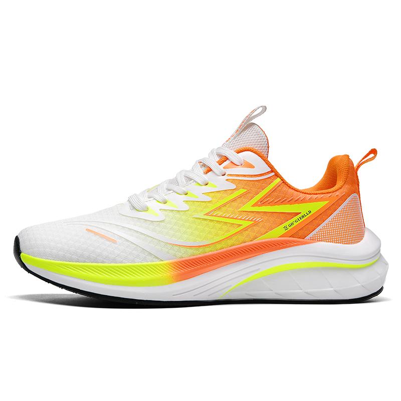 

New Autumn Lace Up Mens Womens Sports Shoes Comfortable Elastic Shock-absorbing Running Shoes and Trendy Street Walking Shoes 36