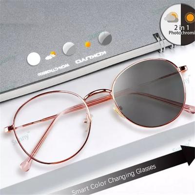 Lunettes de soleil photochromiques Lunettes lumière bleue pour femme 2 en 1 Lunettes de soleil Lunettes de soleil UV400 pour femme