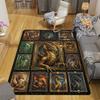 Golden Dragon Compilation Pattern Rug Floor Mat for Living Room or Bedroom Soft and Comfortable Carpet a Gift for Birthday and Holiday.