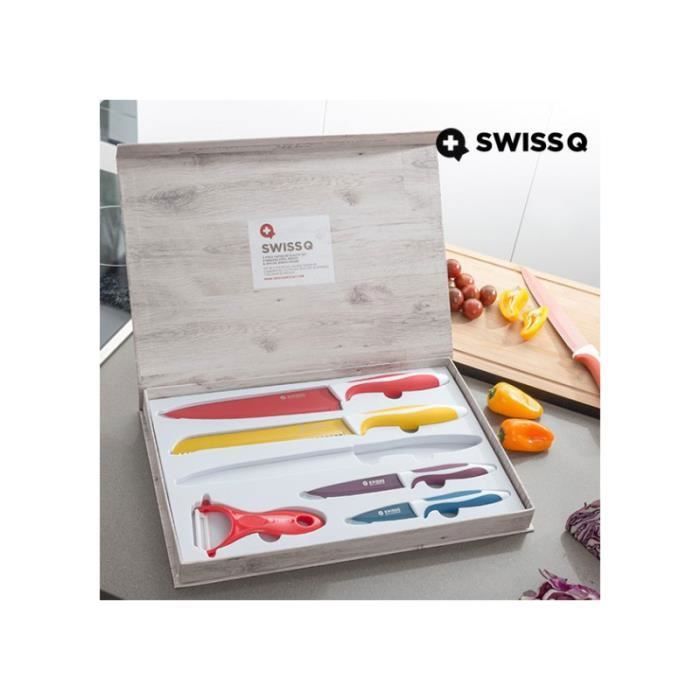 SWISSQ Ceramic Kitchen Knives Gift Set