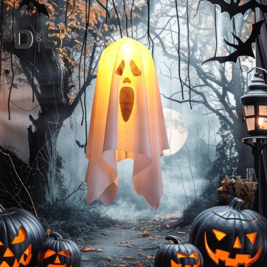 Halloween Ghost Decorations Outdoor Glowing Ghost Decoration Spooky Haunted House Ghost Prop Halloween Yard Decor
