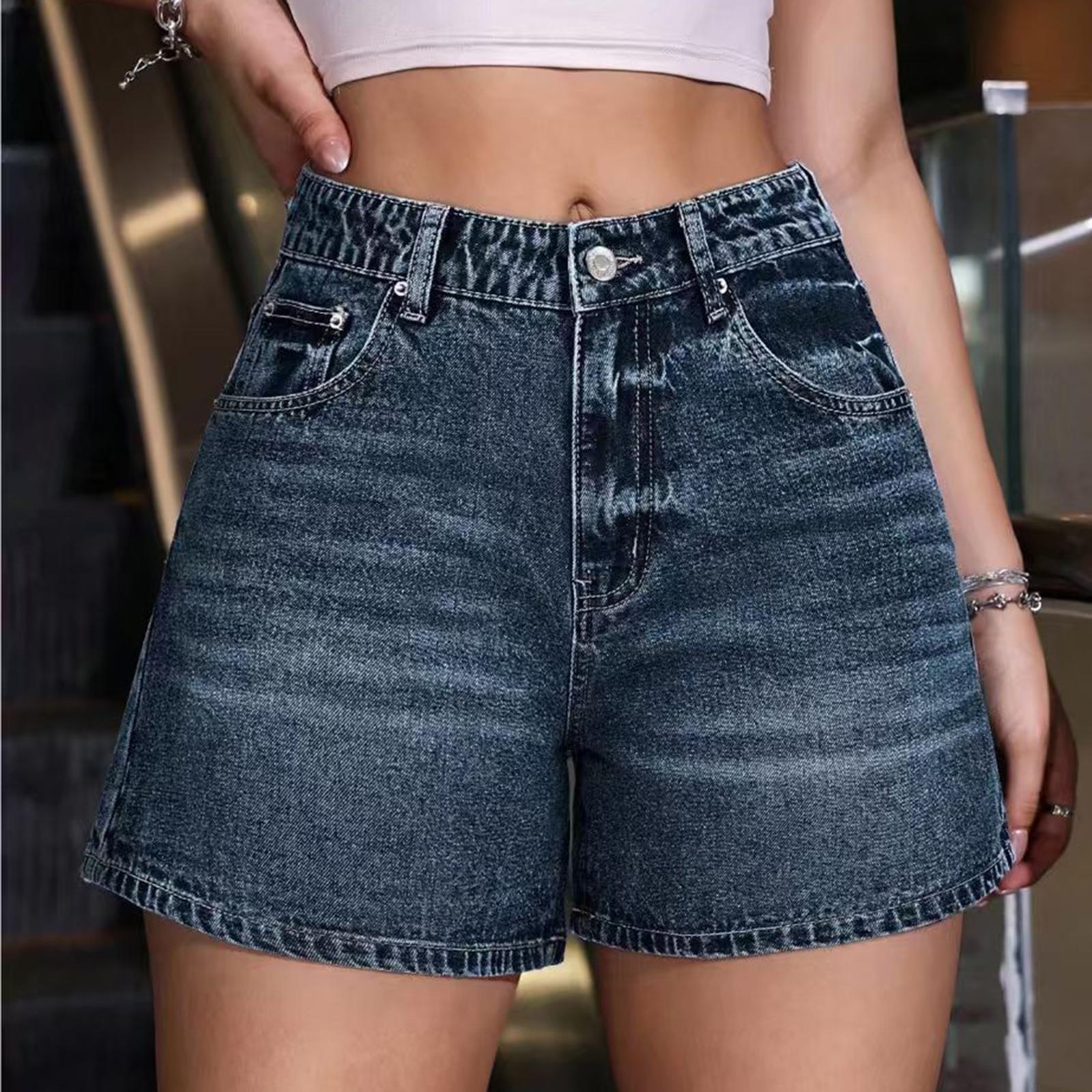 

Women Baggy Wide Leg Denim Shorts Casual Jean Shorts L
