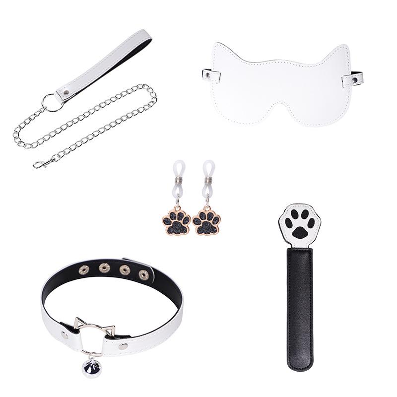 Nekomusume Flirting Set: SM Toys with Restraint Collar & Bone Gag