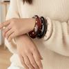 Vintage Geometric Chunky Punk Jewelry Fashion Retro Bangle Irregular Rivet Resin Bracelet  Women