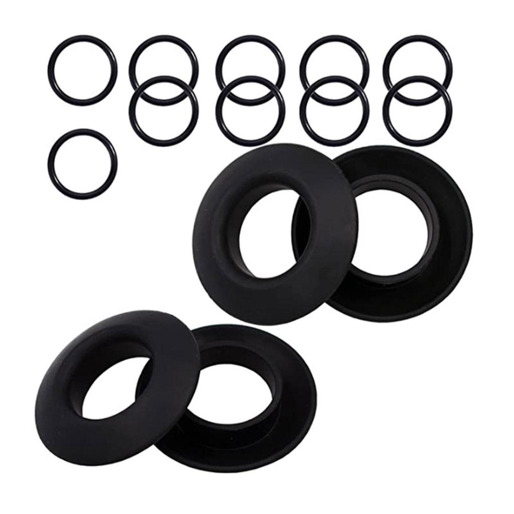 4Pcs Kayak Paddle Drip Rings, Water Retaining PVC Black Protection Shaft