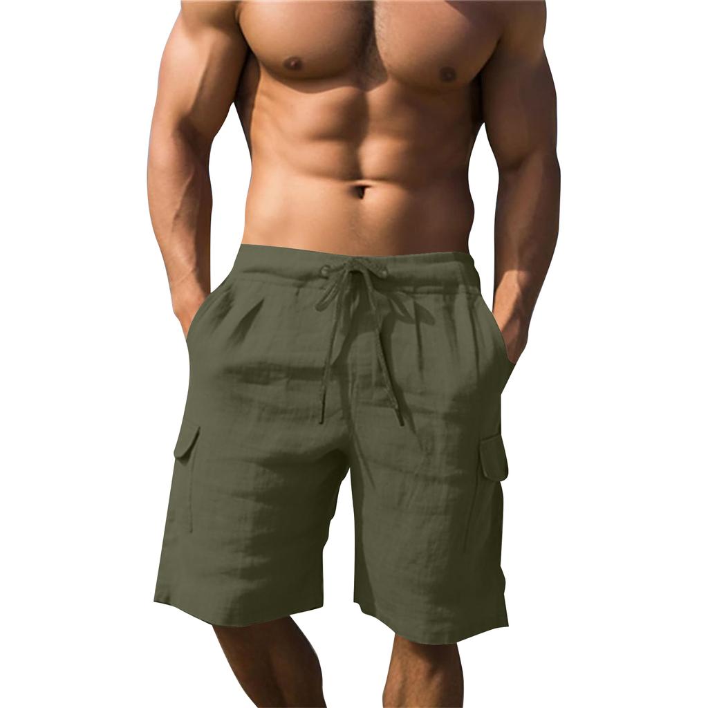 Herren Sommer Shorts Elastischer Bund Lockere Freizeit Strandshorts