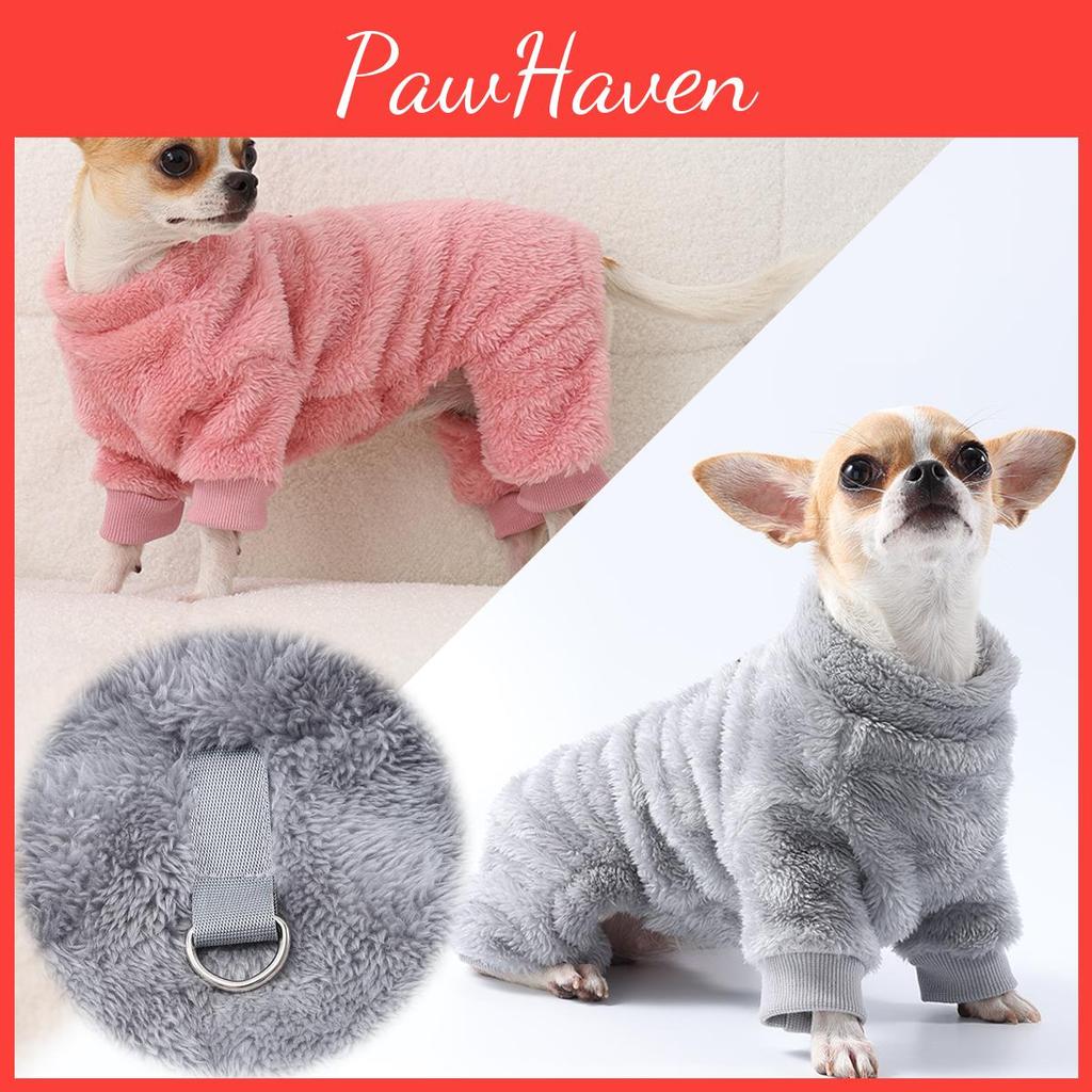 Winter Warm Soft Pet Clothes Flannel Dog Jumpsuit Puppy Cats Four Legs Jacket Coat For Small Medium Dogs Chihuahua Yorkie Outfit