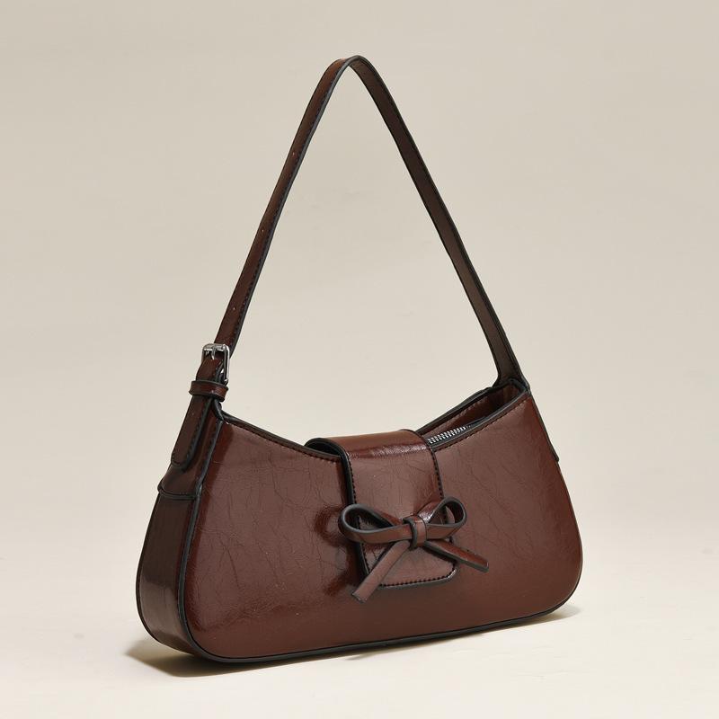 

New Dongdaemun Niche Design Baguette Bag with Versatile Texture for Commuting, Single Shoulder Armpit кавовий