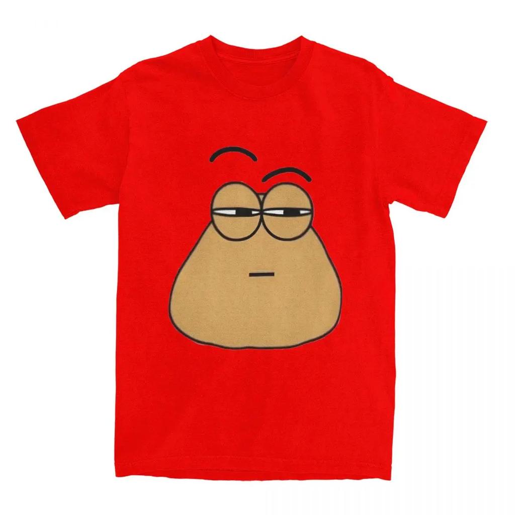 Verwirrtes Pou Mein Haustier Alien Herren Damen T-Shirt Anime Spiel The Maw Merchandise Vintage T-Shirts T-Shirt Baumwolle Übergröße Kleidung