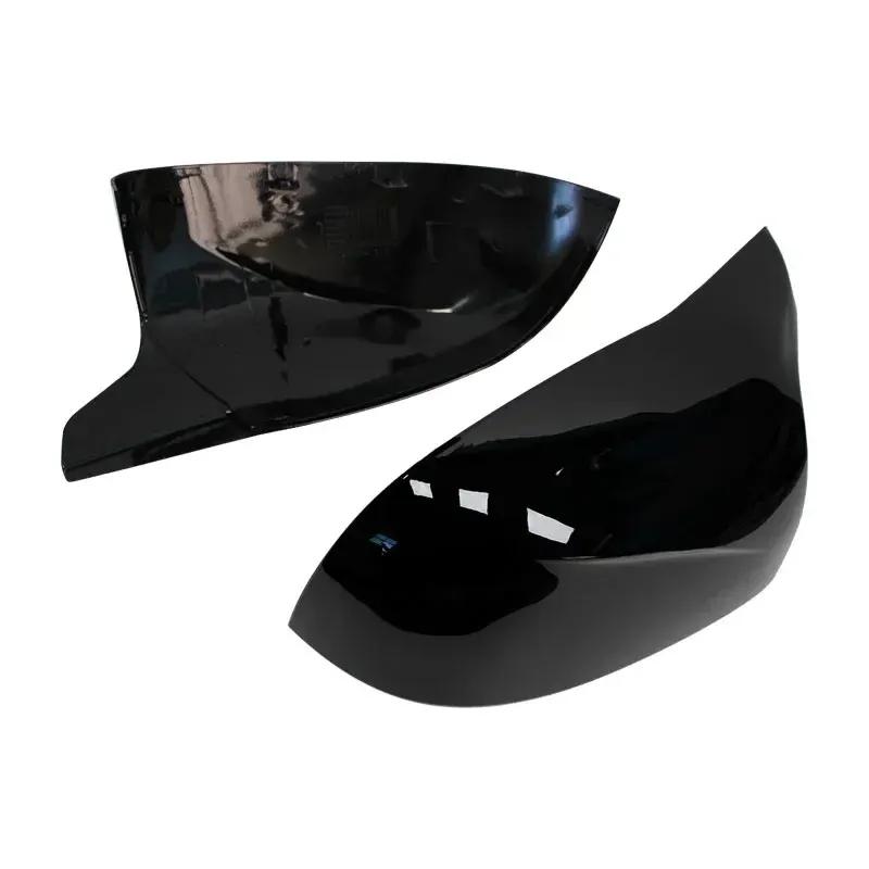 For BMW F25 X3 F26 X4 F15 X5 F16 X6 2014 2015-2018 Auto Car Rear View Side Mirror Cover Trim Bright Black Carbon Fiber Style