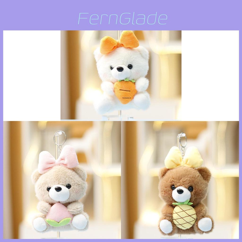 Plush Fruit Bear Keychain Cute Doll Gift For Girls Home Decor