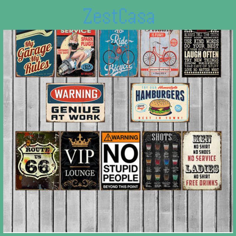 Retro Metalowy Szyld Blaszany Plakietka z Wintydżowym Urokiem do Dekoracji Ścian Baru i Kawiarni