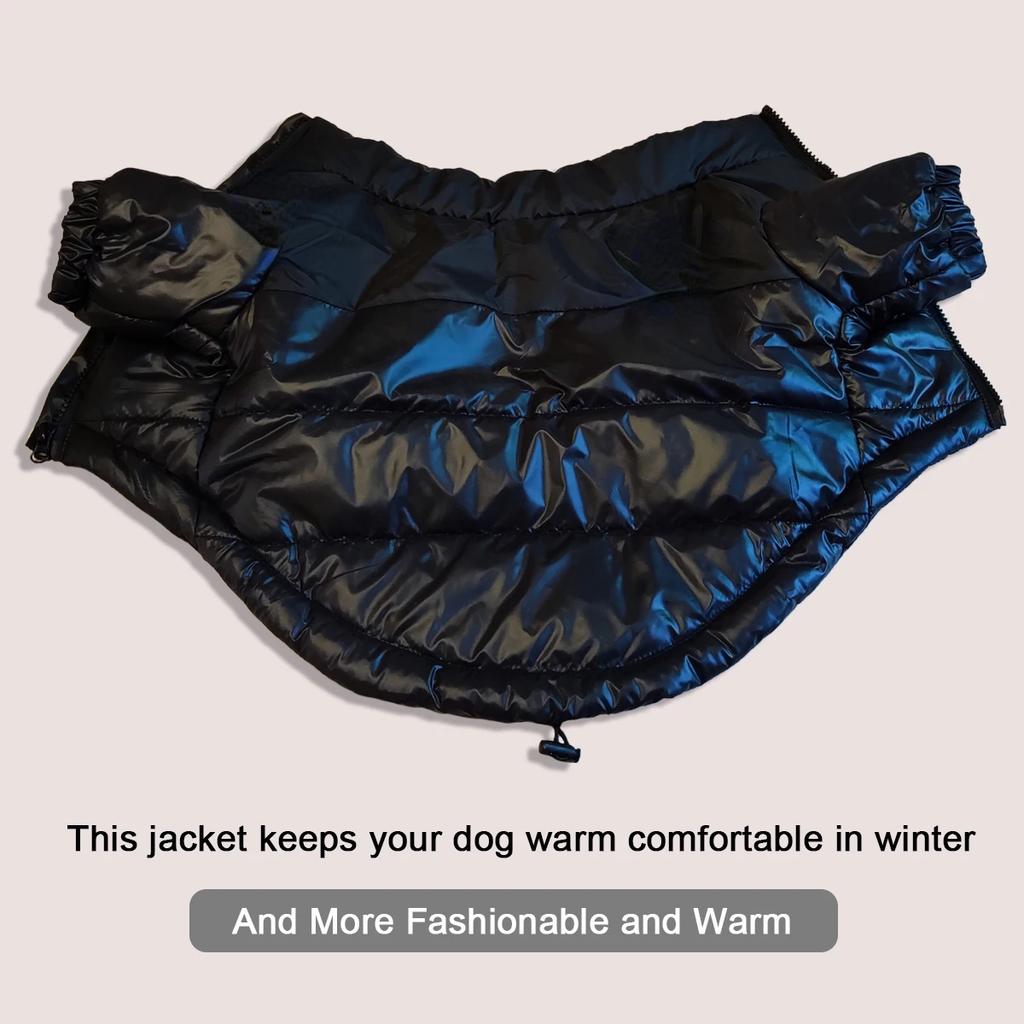Large Winter Pet Dog Clothes French Bulldog Puppy Warm Windproof Jacket Small Medium Dog Reflective Coat Chihuahua Pet Outfits