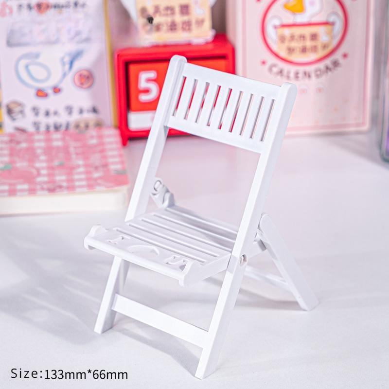 Mini Beach Chair Shape Cell Phone Stand Foldable Universal Candy Color Mobile Phone Holder Multi Angle Cradle for Desk Tablet