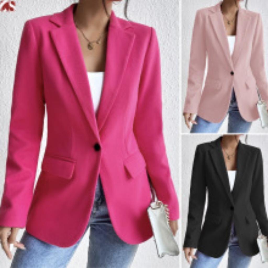 2025 New Women's Winter Lapel Slim Woolen Solid Color Fashion Coat for Europe and America