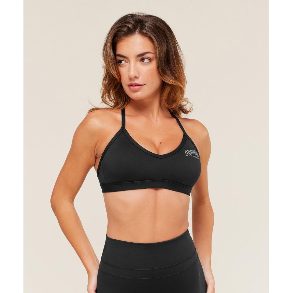 Gymshark Graphic Sports Bra Black B4b6o Bb2j