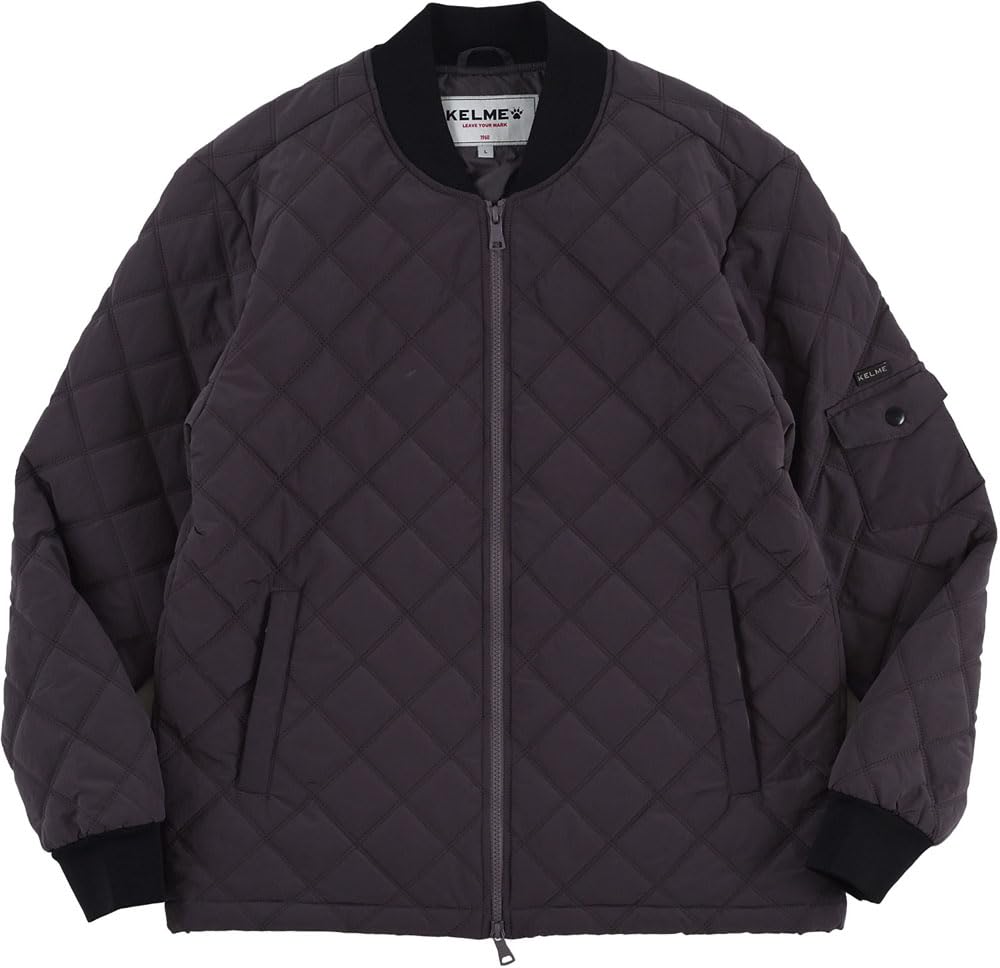 Kelme Quilted Jacket KL21F763 Smoky Black, Size L