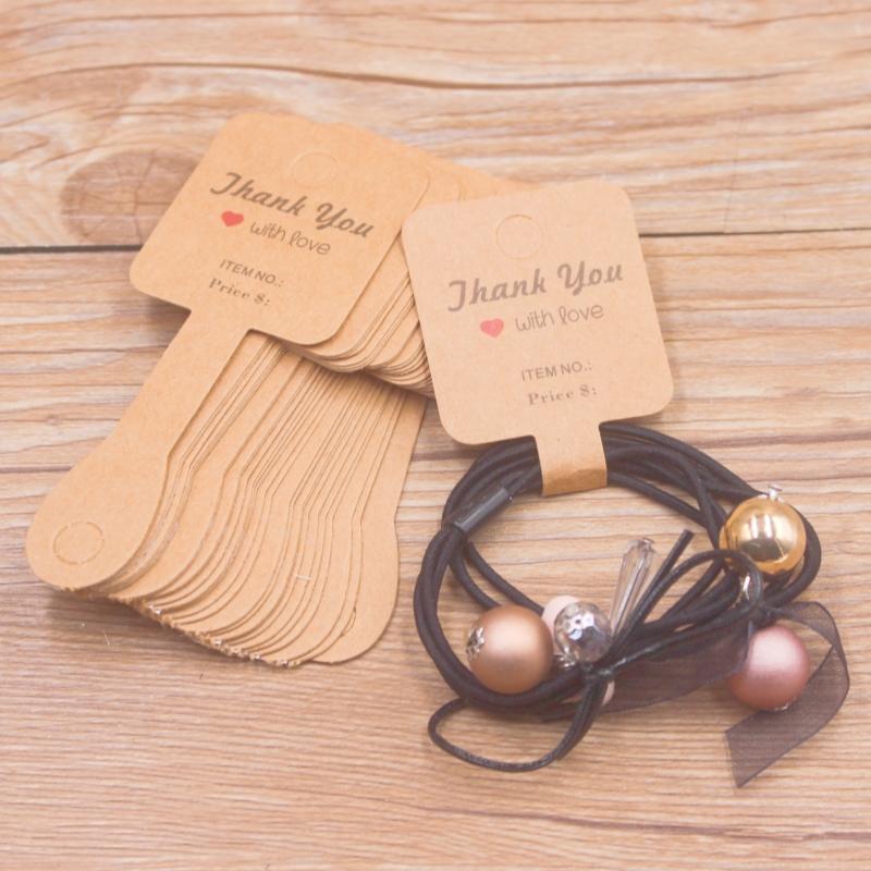 

100 шт. 10x4 см бумажная карточка браслет брелок дисплей карта Handmate с заколкой для волос Love серьги-гвоздики ожерелье карта 100card