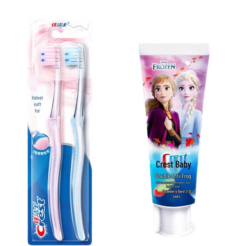 Crest Velvet Gum Care Toothbrush and Frozen Kids Toothpaste Set