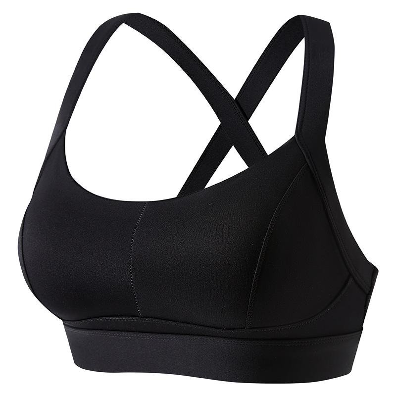 Women's Shockproof Sports Bra for Running and Yoga - Wire-Free, Side Support, Beautiful Back Design