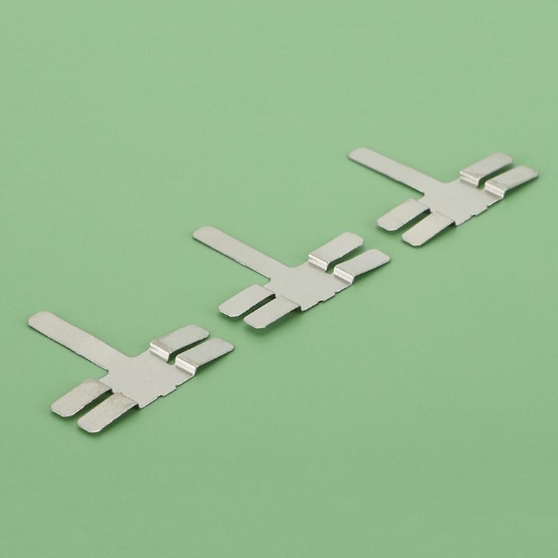 20 Pieces T-shaped Nickel Sheet for Battery Nickel Plated Steel Strip Sheet Improve Work Efficiency Low Resistivity