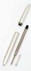 Zippered Compact Pen Case with Metal Touch Silver and Brasda Capo Streamline Ballpoint Pen Set, Pearl Barrel, S-ALST-TK12-P