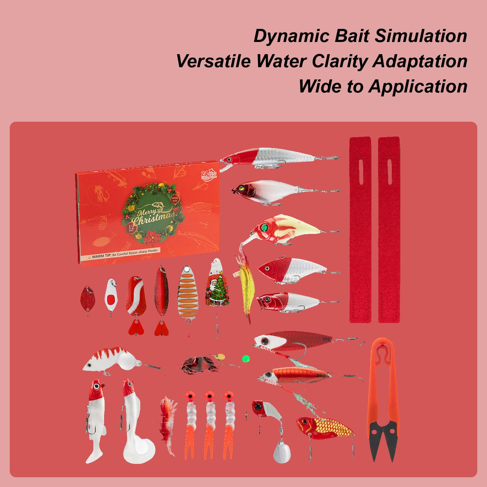 

Catfish Bait Fishing Lure Set Realistic Christmas Sequin Swimbaits For Pike Walleye Catfish Carp Angler Freshwater Saltwater 34.7x22.3cm