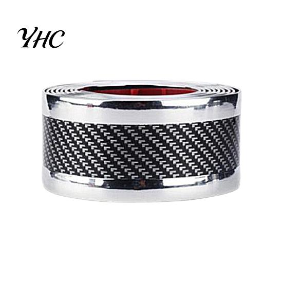 Pannello Rivestimento Striscia Adesiva Resistente all'Usura Texture Fibra di Carbonio Forte Adesività Antiscivolo Resistente ai Graffi Colore Duraturo Esterno Portiera Auto