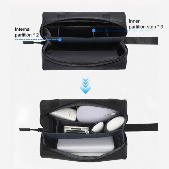 Storage Bag for DJI Pocket 3 Portable Waterproof Oxford Cloth Multi-functional Action Camera Phone Accessories Earphone Cable Keys Organizer Pouch