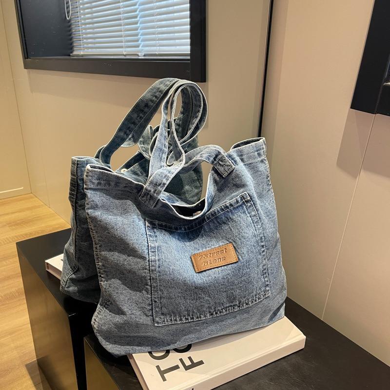 Полотняна сумка через плече великої місткості для покупок