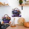 Flowers Halloween Pumpkin Fruit Basket Glass Showcase Home Decor Stickers Wall