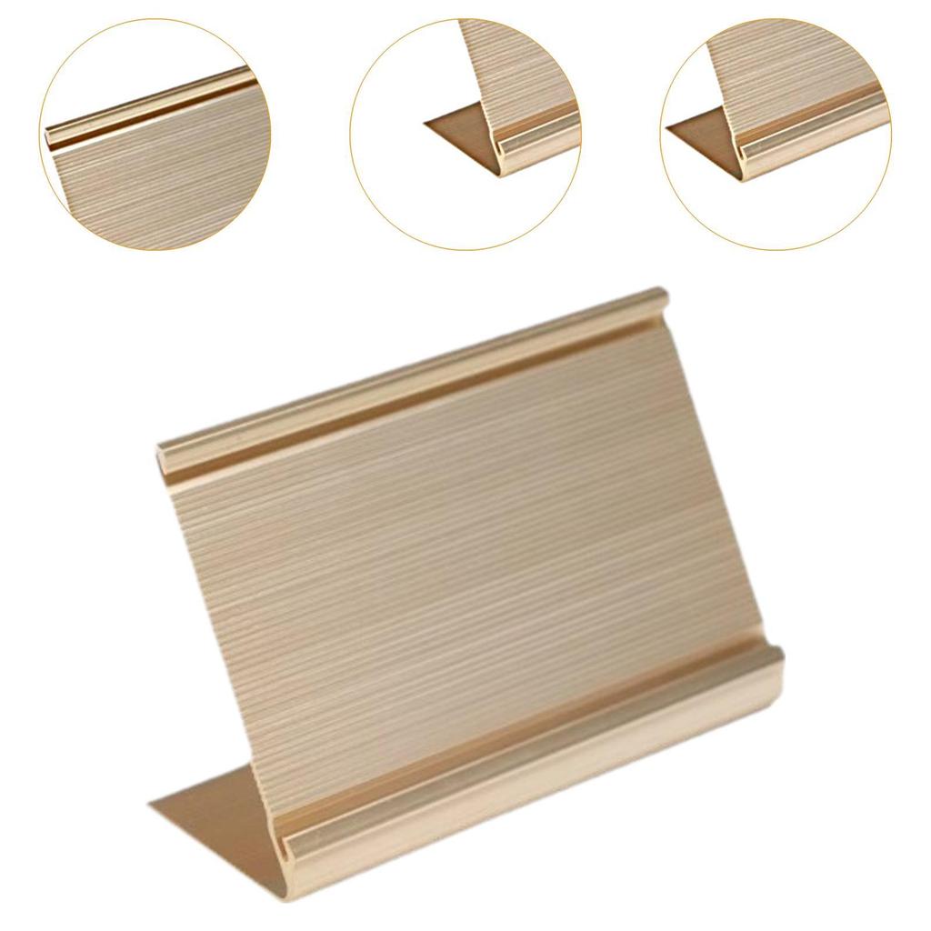 Sign Holder L Type Information Display Label Holder Table Top Sign Stand Price Tag Holder for Hotels Offices Shopping Malls
