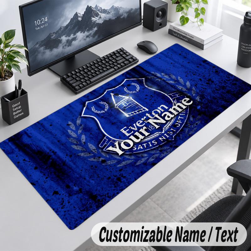 Everton FC Personalized Large Mouse Pad Custom Name Text Extended Desk Mat Gaming Mousepad
