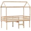 VidaXL Lit haut avec toit 90x200 cm bois de pin massif, lit, cadre de lit, lit mezzanine, meuble de chambre à coucher, 3282132