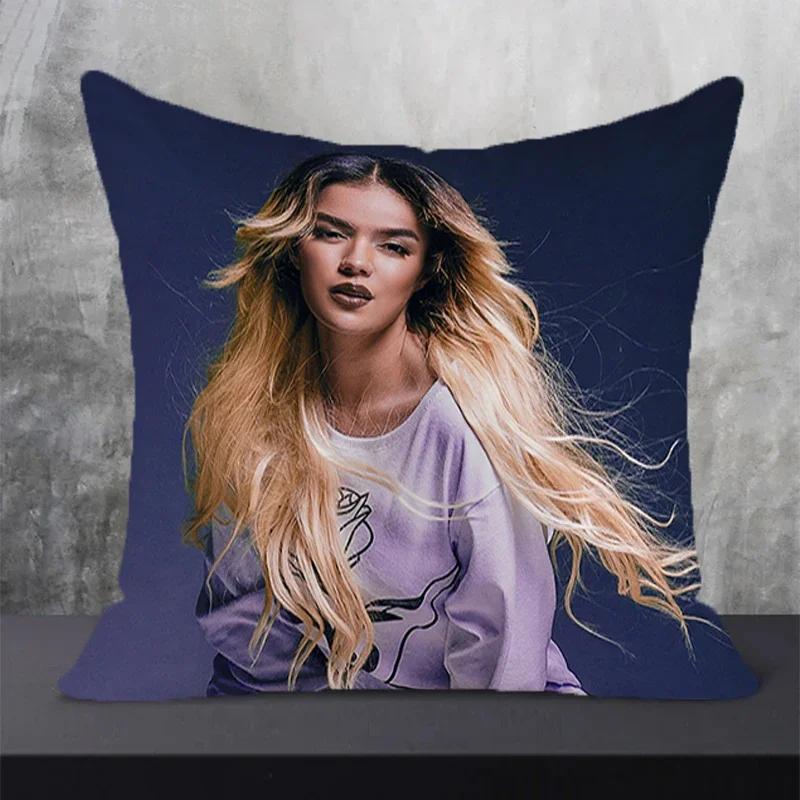 Karol G Art Pillow Covers Decorative Sofa Cushions Room Decor Cushion Cover Furniture Pillowcase Pillows Luxury Cases Hugs Home