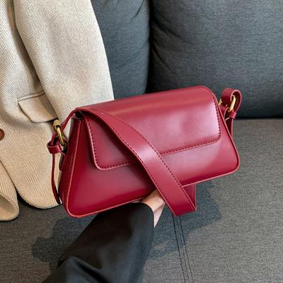 Women's Leather PU Shoulder Bag Small Square Bags Versatile Monochromatic Elegant Simple Niches Feminine Bags New