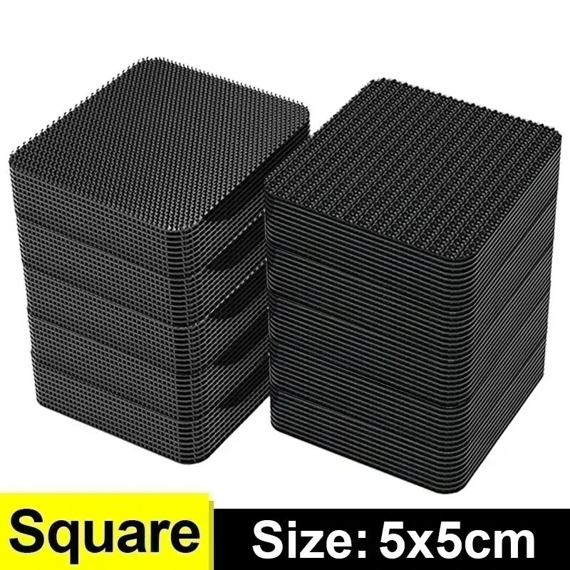 Strong Carpet Fixing Stickers Self-adhesive Touch Fastener Grip Tape Black Pad Double Faced Mat Fixed Patch Home Floor Anti Skid