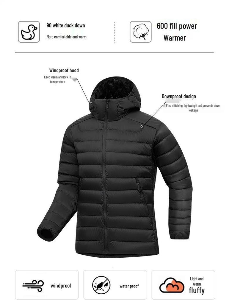 2025 New Style Lightweight Warm Winter Down Jacket – White Duck Down, Loose Fit, Thickened Puffer