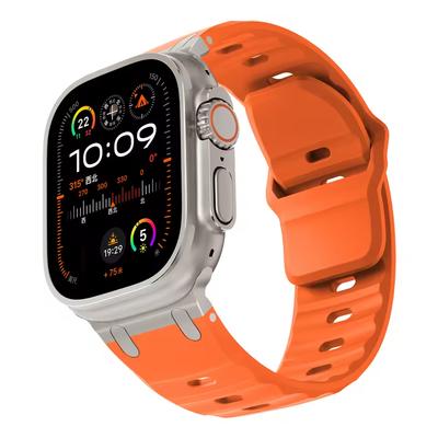 רצועת סיליקון ספורטיבית עבור Apple Watch Ultra 3 רצועה 49 מ"מ סדרה 11 10 9 8 7 46 מ"מ 45 מ"מ 42 מ"מ 41 מ"מ רצועת יד iWatch 6 5 4 SE 44/40 מ"מ