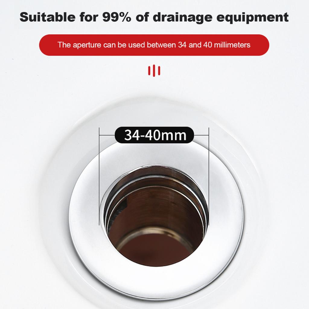 1pc Washbasin Bounce Core Anti Electroplating Odor Floor Drain Hole Plug, Downward Pressure Pop-Up Press Type Drainage