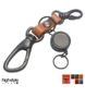 Tochigi Leather Carabiner Reel Key Mini Snap Hook Antique Black Keychain [highstyle] & & & (Navy)