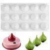 High-quality 15 Cells Baking Cake Molds Food-Grade Silicone 3D Chocolate Mold Heat-Resistant DIY Pudding Mould Kitchen Tools