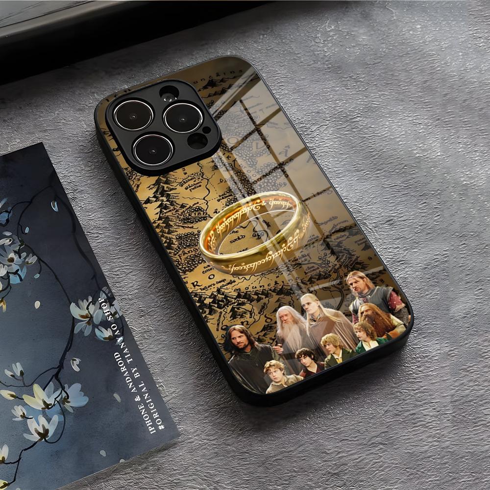 Movie Rings Of The Lords Phone Case For IPhone 17 Air 16 E Pro Max 15 14 13 Mini 12 Pro 11 Max Plus Black Glass Cover