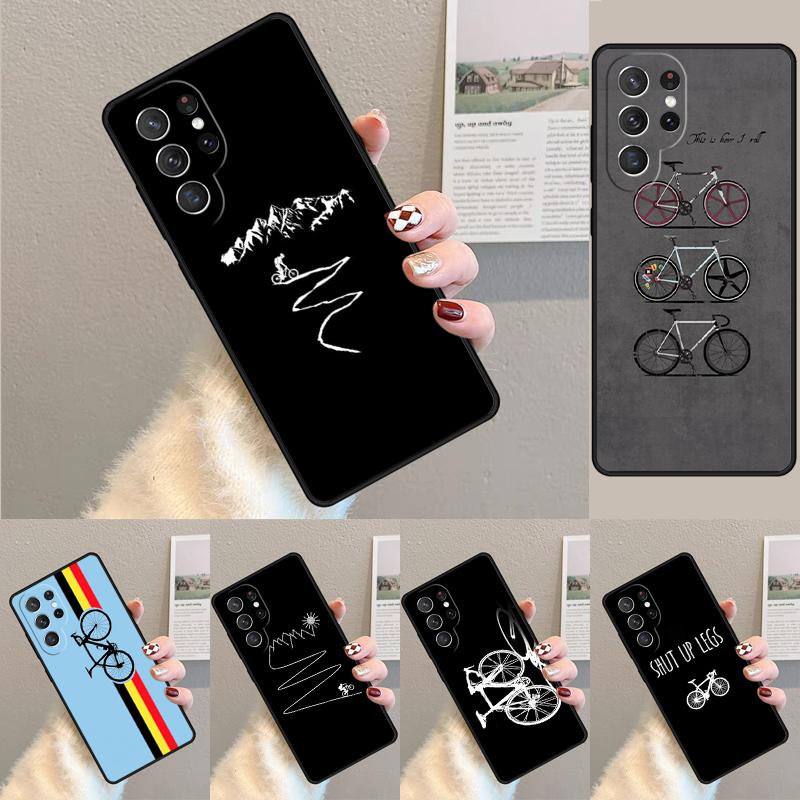 Mountain Bike Cycling Cyclist Silicone Phone Case For Samsung Galaxy Note 10 Pro S26 S25 S24 S23 S22 S21 Plus Ultra Capa Cover